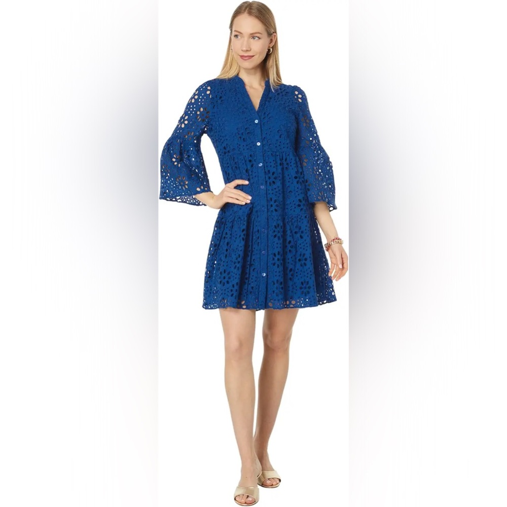 Lilly Pulitzer 3/4 Sleeve Hazelanne Eyelet Dress